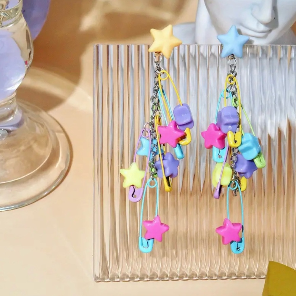Y2K Dangle Star Earrings